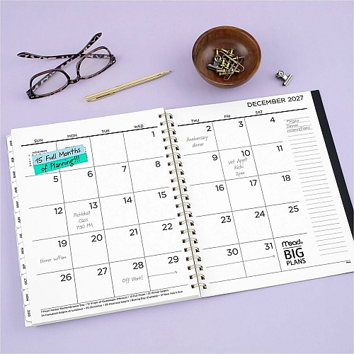 Mead BIG PLANS Tea Part Weekly/Monthly Planner (1834630)
