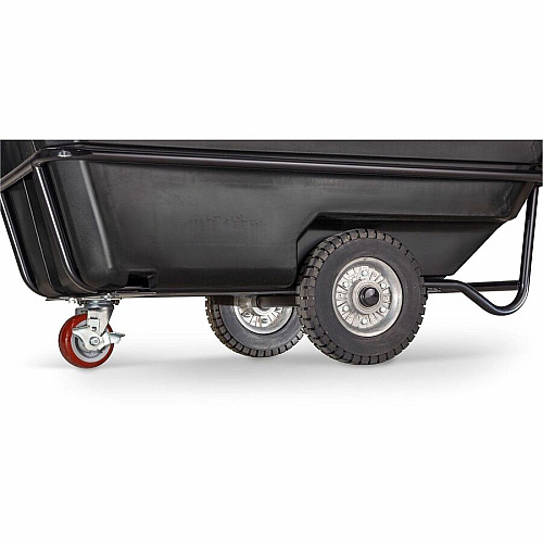 Royal Basket Trucks Tilt Trucks 1yd? Volume Capacity - Polyethylene, Plastic - 78" Length x 33" Width x 37" Depth x 43" Height - Steel Frame - Black - 1 Each (R10RGXTTT5R1)