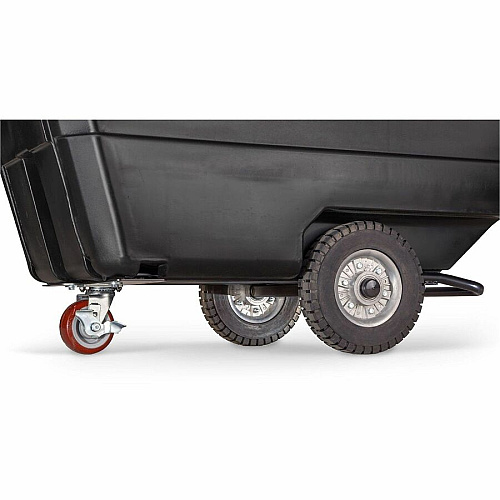 Royal Basket Trucks Tilt Trucks 1yd? Volume Capacity - Polyethylene, Plastic - 78" Length x 33" Width x 37" Depth x 43" Height - Steel Frame - Black - 1 Each (R10RGXTUT5R1)