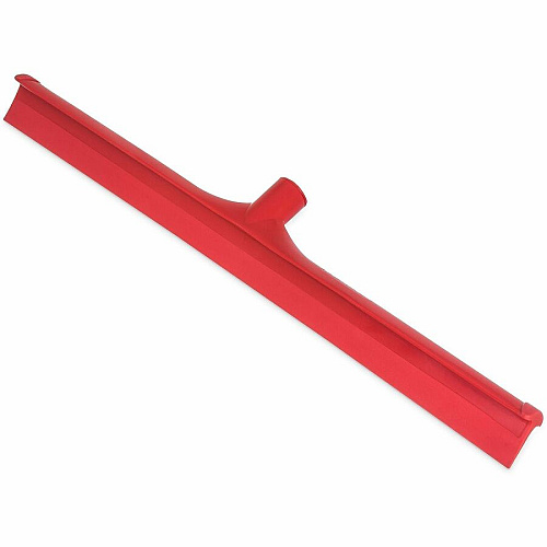Sparta 24" Single-Blade Floor Squeegee Rubber, Thermoplastic Rubber (TPR) Blade - 3.5" Height x 1" Width x 24" Length - Durable, Rust Resistant, Bend Resistant - Red - 1Each - 1 Each (3656805)