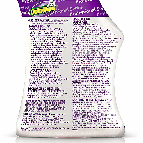 OdoBan Lavender Deodorizer Disinfectant Spray (910162QC)