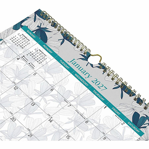 Blueline Garden Monthly Wall Calendar (C171115)