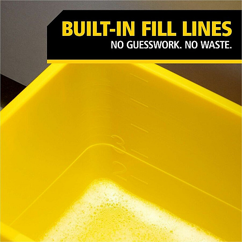 Rubbermaid Commercial Glass Cleaning Bucket with Lid 10.6" x 22.2" - Yellow - 1 Each (2221958)