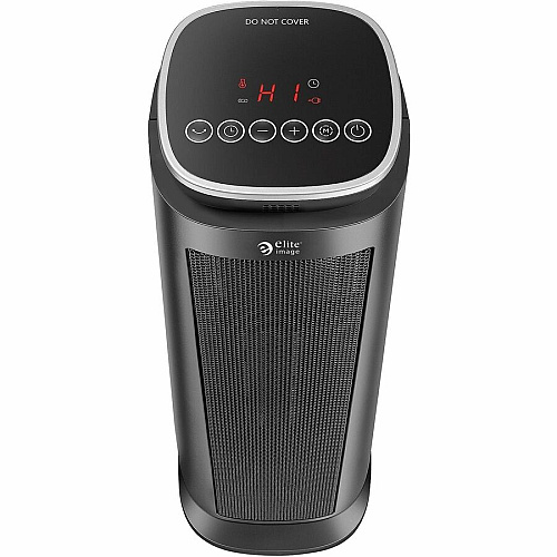 Elite Image Maximum-Power 1500W Tower Heater 1500 W - 2 x Heat Settings - Tower - Black - 1 Each (00545)