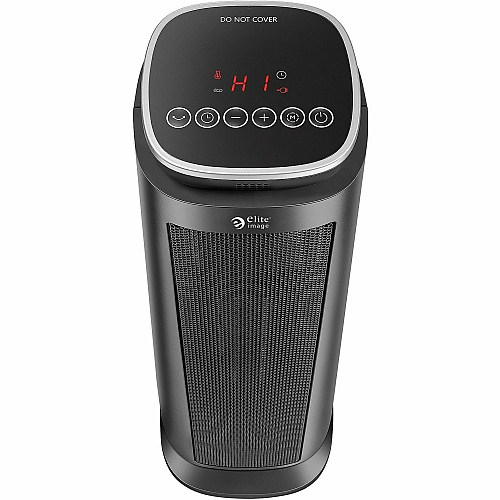 Elite Image Maximum-Power 1500W Tower Heater 1500 W - 2 x Heat Settings - Tower - Black - 1 Each (00545)