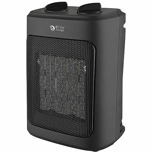 Elite Image 9" Personal Heater 3 x Heat Settings - Black - 1 Each (00546)