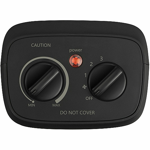Elite Image 9" Personal Heater 3 x Heat Settings - Black - 1 Each (00546)