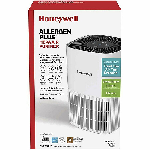 Honeywell True HEPA Tabletop Air Purifier (HPA120W)