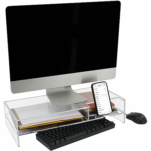 Kantek 2-Tier Acrylic Monitor Stand (AMS340)