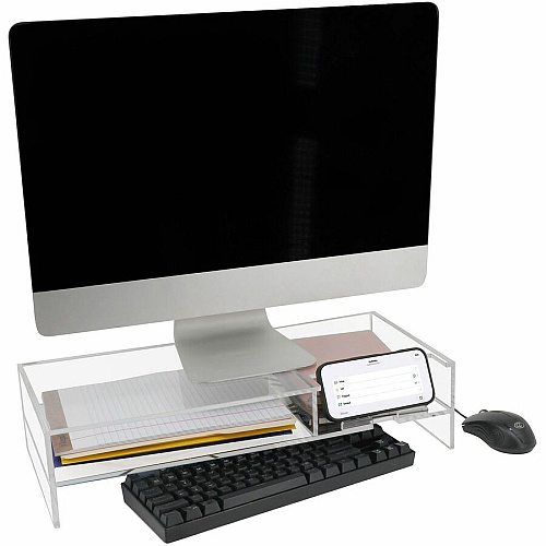 Kantek 2-Tier Acrylic Monitor Stand (AMS340)