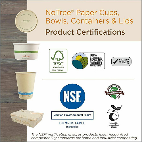 No Tree 46oz Paper Folded Takeout Containers (TONT8W)
