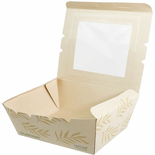 No Tree 46oz Paper Folded Takeout Containers (TONT8W)