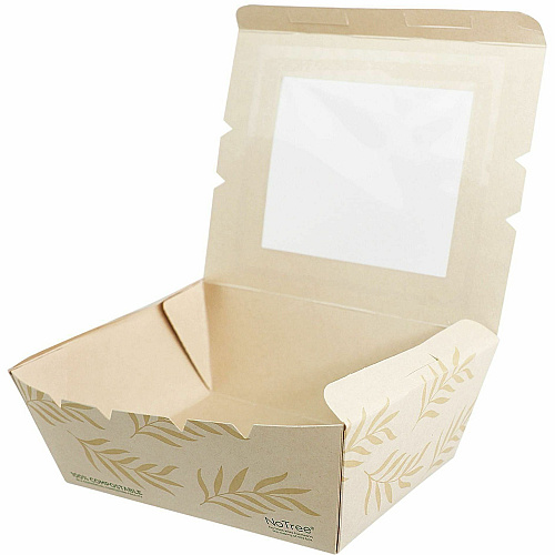 No Tree 46oz Paper Folded Takeout Containers (TONT8W)