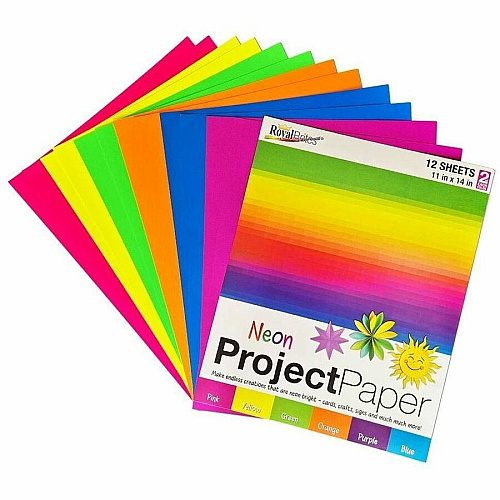 Royal Brites 2-Sided Project Paper Neon Assortment (25401)