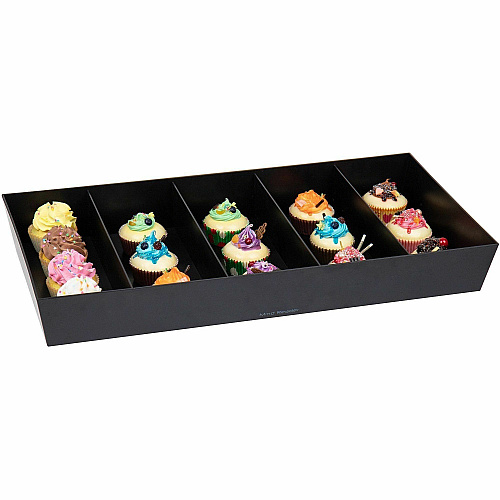 Mind Reader 5-Compartment Snack Organizer 5 Compartment(s) - Lightweight - Black - 5 / Carton (SNACKORGTCT)