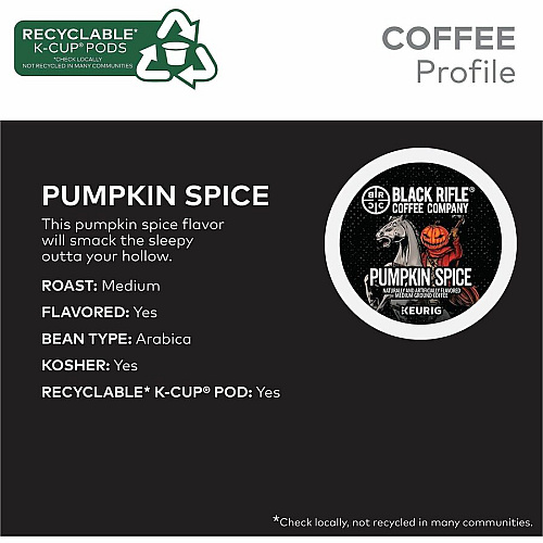 Black Rifle Coffee Company Black Rifle K-Cup, Pod Pumpkin Spice Coffee (0844)