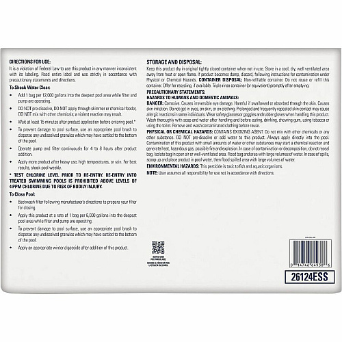 Pool Essential Custom Shock Treatment 1 Each (KPL26124ESS)