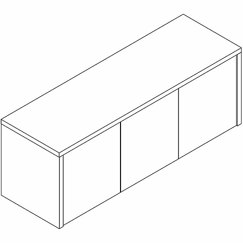 Lorell Essentials Wall-Mounted Hutches with Wood Doors 17" Height x 48" Width x 15" Depth - 3 Door(s) - Material: Laminate - Finish: Weathered Charcoal - Wall Mountable, Flexible - For Storage - 1 Each (LLR69635)