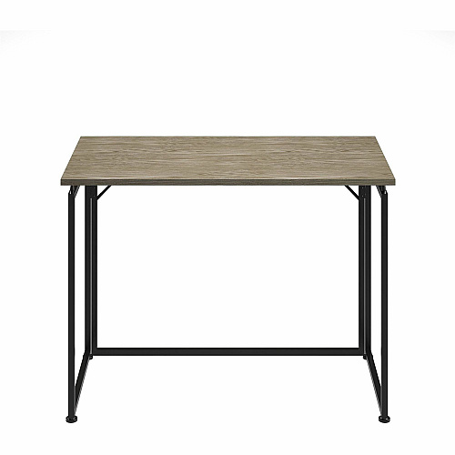 Techni Mobili Space Saving Folding Desk Folding Base - Modern Style - 66 lb Capacity - 39.50" Table Top Width x 19.70" Table Top Depth - 29.20" Height - Workstation, Computer, Bedroom, Dorm Room, Laptop - Assembly Required - Gray - Steel Base M (15FLDGRY)