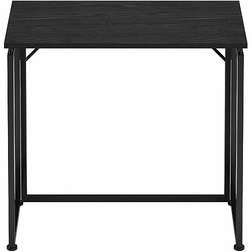 Techni Mobili 31.5" Folding Desk Folding Base - Modern Style - 66 lb Capacity - 31.50" Table Top Width x 15.70" Table Top Depth - 29" Height - Room, Dorm Room, Study Room, Living Room - Assembly Required - Black - Steel Frame Material - 1 Each (19FLDBK)