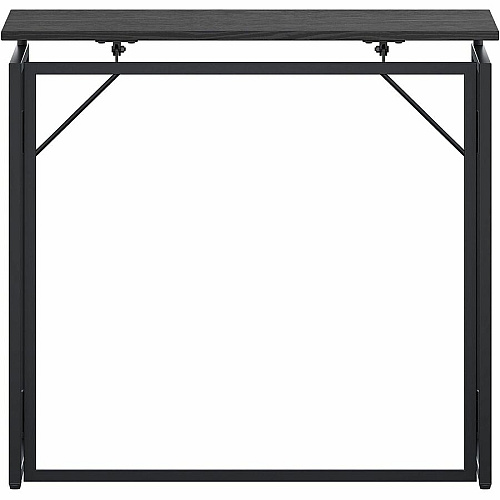 Techni Mobili 31.5" Folding Desk Folding Base - Modern Style - 66 lb Capacity - 31.50" Table Top Width x 15.70" Table Top Depth - 29" Height - Room, Dorm Room, Study Room, Living Room - Assembly Required - Black - Steel Frame Material - 1 Each (19FLDBK)