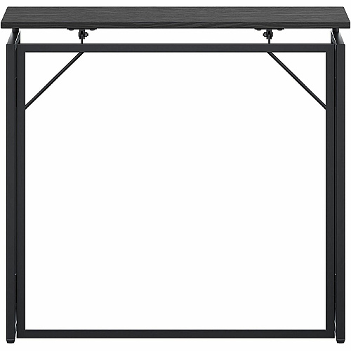 Techni Mobili 31.5" Folding Desk Folding Base - Modern Style - 66 lb Capacity - 31.50" Table Top Width x 15.70" Table Top Depth - 29" Height - Room, Dorm Room, Study Room, Living Room - Assembly Required - Black - Steel Frame Material - 1 Each (19FLDBK)