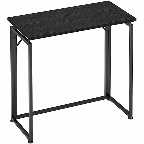 Techni Mobili 31.5" Folding Desk Folding Base - Modern Style - 66 lb Capacity - 31.50" Table Top Width x 15.70" Table Top Depth - 29" Height - Room, Dorm Room, Study Room, Living Room - Assembly Required - Black - Steel Frame Material - 1 Each (19FLDBK)