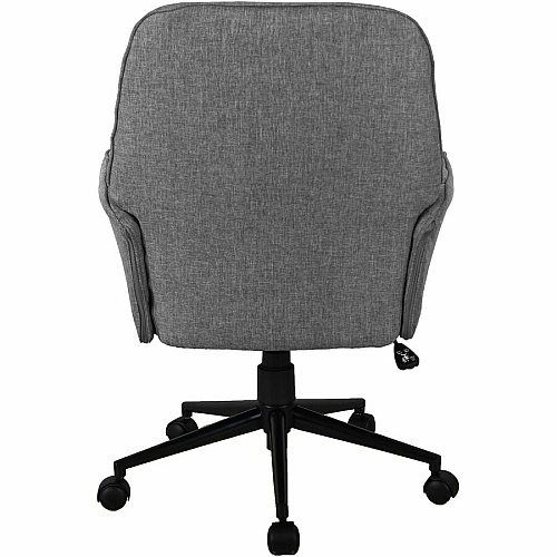 Techni Mobili Modern Upholstered Tufted Chair 5-star Base - Gray - Polyester, Foam, Fabric - Armrest - 1 Each (2024GRY)