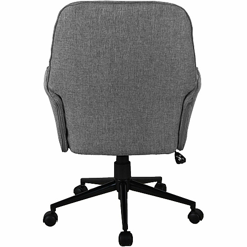 Techni Mobili Modern Upholstered Tufted Chair 5-star Base - Gray - Polyester, Foam, Fabric - Armrest - 1 Each (2024GRY)