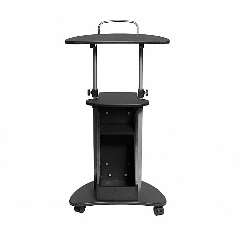 Techni Mobili Sit-to-Stand Rolling Laptop Cart 75 lb Load Capacity - 4 Casters - Medium Density Fiberboard (MDF), Polyvinyl Chloride (PVC), Laminate, Veneer - 21" Width x 16" Depth x 46" Height - Steel Frame - Graphite - 1 Each (B002GPH06)