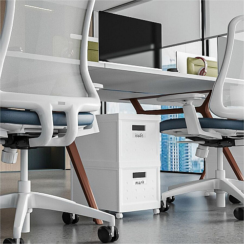 Techni Mobili Stackable Rolling File Boxes External Dimensions: 13" Width x 16.3" Depth x 12.5" Height - 34 lb - Media Size Supported: Letter - Lid, Lift-off Closure - Standard Duty - Stackable - Plastic, Polypropylene - White - For File, Storag (SBXF205)