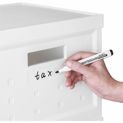 Techni Mobili Stackable Rolling File Boxes External Dimensions: 13" Width x 16.3" Depth x 12.5" Height - 34 lb - Media Size Supported: Letter - Lid, Lift-off Closure - Standard Duty - Stackable - Plastic, Polypropylene - White - For File, Storag (SBXF205)