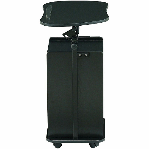 Techni Mobili Sit-to-Stand Adjustable Laptop Cart 140 lb Load Capacity - 4 Casters - 23.50" Width x 15.75" Depth x 45" Height - Black - 1 Each (B007BK)