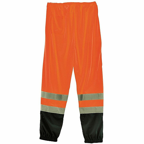 Ergodyne GloWear 8910BK Hi-Vis Pants Recommended for: Industrial, Utility Crew, Railway Worker - Small/Medium - Cold Temperature Protection - Cinch/Drawstring/Hook Closure - 1 Pocket(s) - Polyester Mesh - Orange, Black - High Visibility, Reflectiv (23933)