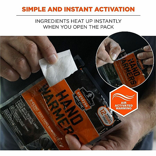 Ergodyne N-Ferno Warming Packs 2.3" x 2.2" - Environmentally Friendly, Air Activated - 2 - 100 / Pack (16989)