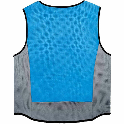 Ergodyne Chill-Its 6667 Wet Cooling Vest Recommended for: Construction, Landscaping, Roofing, Gardening, Hiking, Sport - Small - Heat, Heat Stress, Warm Temperature Protection - Zipper Closure - Polyvinyl Alcohol (PVA), Nylon, Polyester, Spandex - (12720)