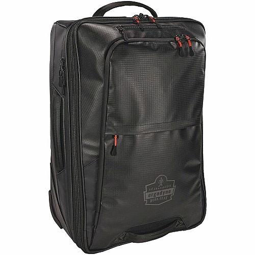 Ergodyne Arsenal Travel/Luggage Case (Carry On) Travel - Black Water Resistant - Tarpaulin, 600D Ripstop Polyester Body - Telescoping Handle, Handle - 9" Height x 14" Width x 22" Depth - 11.10 gal Volume Capacity (13129)