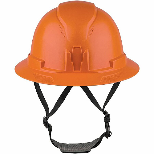 Ergodyne Skullerz 8963 Type 2 Full-Brim Safety Helmet Recommended for: Construction, Utility, Oil & Gas, Forestry, Mining, General Purpose - Impact, Head, Sun, Rain Protection - Expanded Polystyrene Foam (EPS), Polyester - Orange - Impact Resistan (60542)