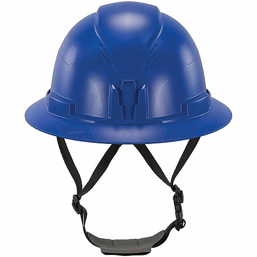 Ergodyne Skullerz 8963-MIPS Type 2 Full-Brim Safety Helmet Recommended for: Construction, Utility, Oil & Gas, Forestry, Mining, General Purpose - Head, Impact, Sun, Rain Protection - Expanded Polystyrene Foam (EPS) - Blue - Adjustable Ratchet, Rat (60603)