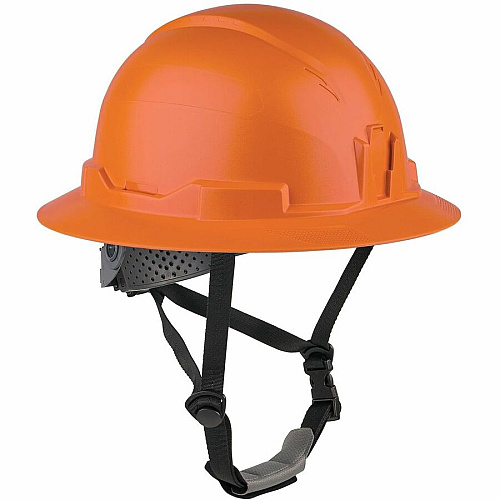 Ergodyne Skullerz 8963-MIPS Type 2 Full-Brim Safety Helmet Recommended for: Construction, Utility, Oil & Gas, Forestry, Mining, General Purpose - Head, Impact, Sun, Rain Protection - Expanded Polystyrene Foam (EPS) - Orange - Adjustable Ratchet, R (60602)