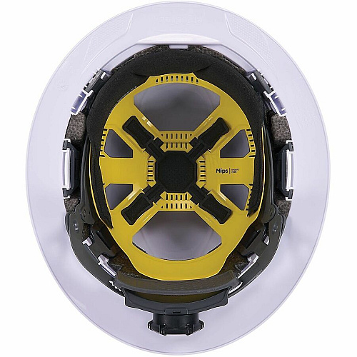 Ergodyne Skullerz 8963-MIPS Type 2 Full-Brim Safety Helmet Recommended for: Construction, Utility, Oil & Gas, Forestry, Mining, General Purpose - Head, Impact, Sun, Rain Protection - Expanded Polystyrene Foam (EPS) - White - Adjustable Ratchet, Ra (60600)