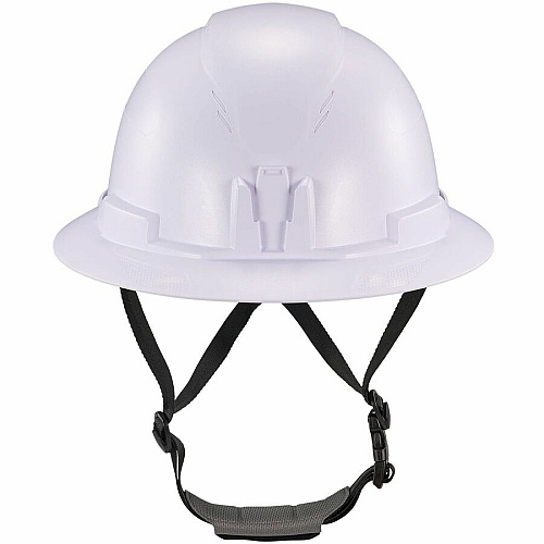 Ergodyne Skullerz 8963-MIPS Type 2 Full-Brim Safety Helmet Recommended for: Construction, Utility, Oil & Gas, Forestry, Mining, General Purpose - Head, Impact, Sun, Rain Protection - Expanded Polystyrene Foam (EPS) - White - Adjustable Ratchet, Ra (60600)