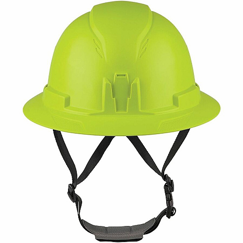 Ergodyne Skullerz 8963 Type 2 Full-Brim Safety Helmet Recommended for: Construction, Utility, Oil & Gas, Forestry, Mining, General Purpose - Impact, Head, Sun, Rain Protection - Expanded Polystyrene Foam (EPS), Polyester - Lime - Impact Resistant, (60541)