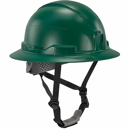 Ergodyne Skullerz 8963-MIPS Type 2 Full-Brim Safety Helmet Recommended for: Construction, Utility, Oil & Gas, Forestry, Mining, General Purpose - Head, Impact, Sun, Rain Protection - Expanded Polystyrene Foam (EPS) - Green - Adjustable Ratchet, Ra (60605)