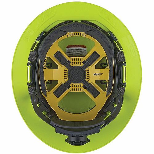 Ergodyne Skullerz 8964-MIPS Type 2 Full-Brim Safety Helmet Recommended for: Construction, Utility, Oil & Gas, Forestry, Mining, General Purpose - Head, Impact, Sun, Rain Protection - Expanded Polystyrene Foam (EPS) - Lime - Adjustable Ratchet, Rat (60611)