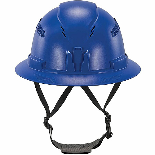 Ergodyne Skullerz 8964-MIPS Type 2 Full-Brim Safety Helmet Recommended for: Construction, Utility, Oil & Gas, Forestry, Mining, General Purpose - Head, Impact, Sun, Rain Protection - Expanded Polystyrene Foam (EPS) - Blue - Adjustable Ratchet, Rat (60613)