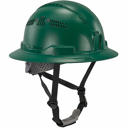 Ergodyne Skullerz 8964-MIPS Type 2 Full-Brim Safety Helmet Recommended for: Construction, Utility, Oil & Gas, Forestry, Mining, General Purpose - Head, Impact, Sun, Rain Protection - Expanded Polystyrene Foam (EPS) - Green - Adjustable Ratchet, Ra (60615)