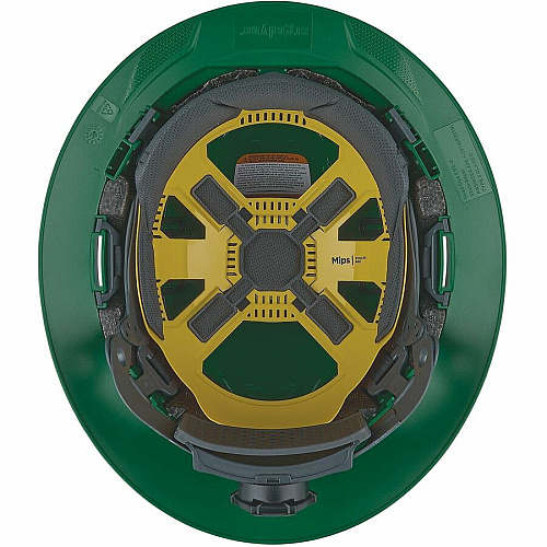 Ergodyne Skullerz 8964-MIPS Type 2 Full-Brim Safety Helmet Recommended for: Construction, Utility, Oil & Gas, Forestry, Mining, General Purpose - Head, Impact, Sun, Rain Protection - Expanded Polystyrene Foam (EPS) - Green - Adjustable Ratchet, Ra (60615)