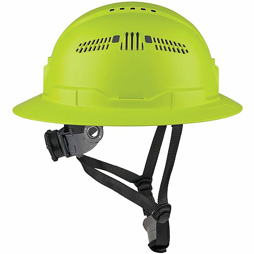 Ergodyne Skullerz 8964 Type 2 Safety Helmet Recommended for: Construction, Utility, Oil & Gas, Forestry, Mining, General Purpose - Impact, Sun, Rain, Head Protection - Expanded Polystyrene Foam (EPS), Polyester - Lime - Impact Resistant, Adjustabl (60561)
