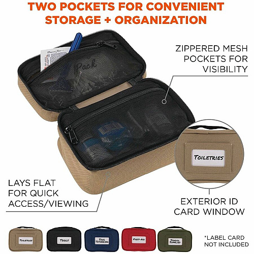 Ergodyne Arsenal Carrying Case (Pouch) Tools - Assorted Water Resistant Back, Water Resistant - 600D Polyester Body - Handle - 3" Height x 4.5" Width x 7.5" Depth - Small Size - 1.59 quart Volume Capacity - 5 Pack (13237)
